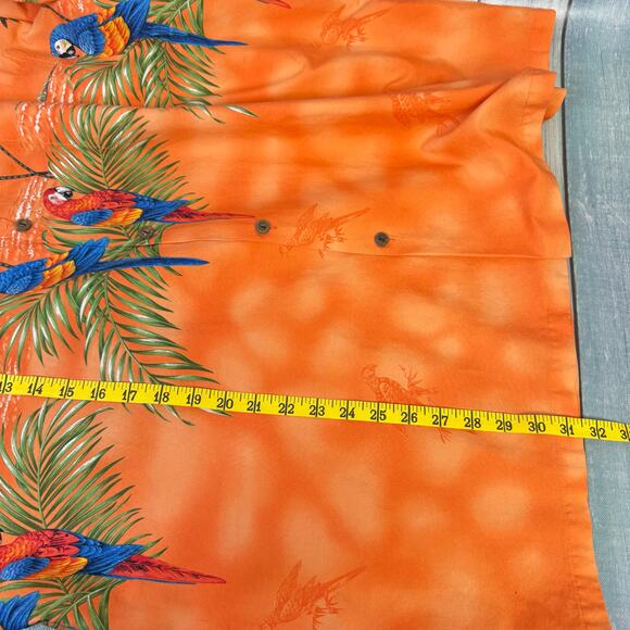 KY's Aloha Shirt Parrot Island Cotton Button Down Parrot Hawaiian Tropical 2XL - Picture 3 of 9